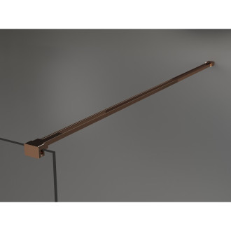 Mexen Kyoto volně stojící sprchová stěna 180 x 200 cm, 8 mm transparentní, růžové zlato - 800-180-002-60-00