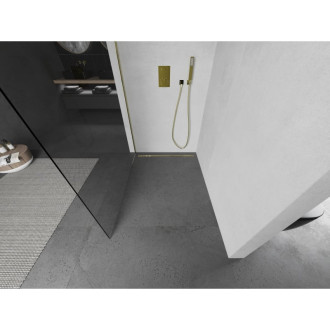 Mexen Kioto Walk-in sprchová stěna 65x200 cm, transparent 8, zlatá 800-065-101-50-00