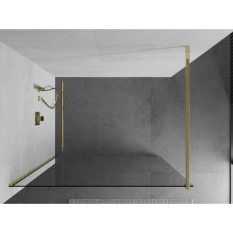 Mexen Kioto Walk-in sprchová stěna 85x200 cm, transparent 8, zlatá 800-085-101-50-00