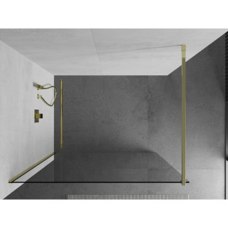 Mexen Kioto Walk-in sprchová stěna 115x200 cm, transparent 8, zlatá 800-115-101-50-00