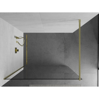 Mexen Kioto Walk-in sprchová stěna 65x200, 8 transp., broušené zlato 800-065-101-55-00