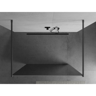 Mexen Kyoto volně stojící sprchová stěna 120 x 200 cm, 8 mm zrcadlo, pistolová šedá kartáčovaná - 800-120-002-66-50