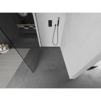 Mexen Kioto Walk-in sprchová stěna 125x200, transp. 8, šedá kartáč. 800-125-101-66-00