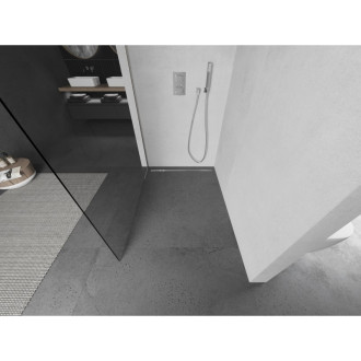 Mexen Kioto Walk-in sprchová stěna 90x200, 8 transp., kartáč. nikl 800-090-101-97-00