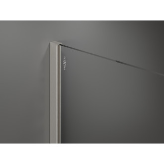 Mexen Kioto Walk-in sprchová stěna 125x200, 8 transp., kartáč. nikl 800-125-101-97-00