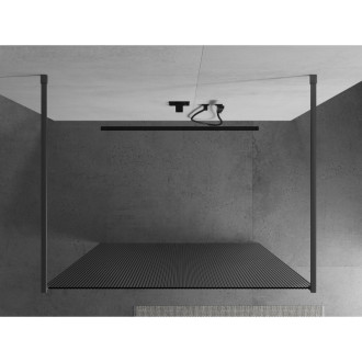 Mexen Kioto volně stojící sprchová stěna 140x200 cm, pruhy 8, kov 800-140-002-95-09