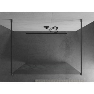 Mexen Kioto volně stojící sprchová stěna 140x200 cm, bílý vzor 8, kov 800-140-002-95-85