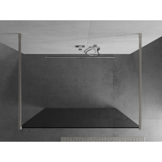 Mexen Kioto volně stojící sprchová stěna 110x200, grafit 8, kartáč. nikl 800-110-002-97-40