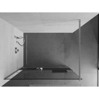 Mexen KIOTO+ zástěna Walk-in s policí 135x200 cm, transparent, chrom 800-135-121-01-00