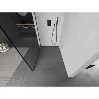 Mexen Kioto Walk-in sprchová stěna 100x200 cm, černý vzor 8, kov 800-100-101-95-70