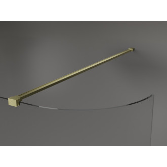 Mexen Kyoto zaoblená sprchová stěna Walk-in 80 x 200 cm, transparentní 8 mm, broušené zlato - 800-080-101-55-06