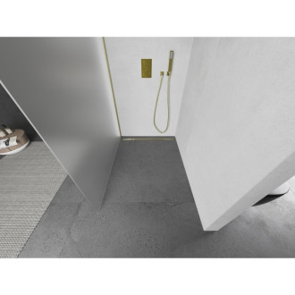Mexen Kioto Walk-in sprchová stěna 70x200 cm, mráz 8, broušené zlato 800-070-101-55-30