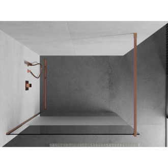 Mexen Kioto Walk-in sprchová stěna 110x200, transp./frost 8, kartáč. měď 800-110-101-65-35