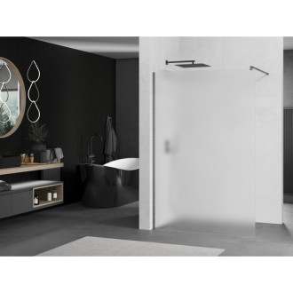 Mexen Kioto Walk-in sprchová stěna 100x200 cm, mráz 8, šedá kartáčovaná 800-100-101-66-30