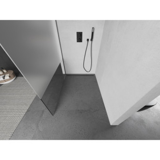 Mexen Kioto Walk-in sprchová stěna 80x200, transp./frost 8, šedá kartáč. 800-080-101-66-35