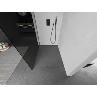 Mexen Kioto Walk-in sprchová stěna 70x200 cm, grafit 8, šedá kartáčovaná 800-070-101-66-40