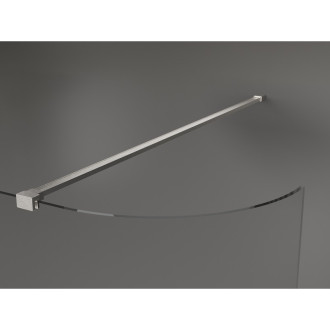 Mexen Kyoto zaoblená sprchová stěna Walk-in 110 x 200 cm, transparentní 8 mm, kartáčovaný nikl - 800-110-101-97-06