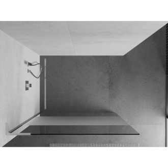 Mexen Kioto L Walk-in sprchová stěna 100x200, transp./mrazová, chrom 800-100-103-01-35