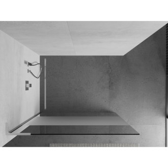 Mexen Kioto L Walk-in sprchová stěna 110x200, transp./mrazová, chrom 800-110-103-01-35