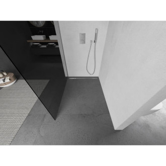Mexen Kyoto L Walk-in sprchová stěna 100 x 200 cm, grafit, chrom - 800-100-103-01-40