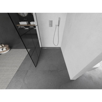 Mexen Kyoto L Walk-in sprchová stěna 110 x 200 cm, černý vzor, chrom - 800-110-103-01-77