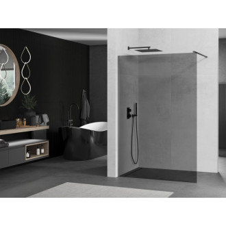 Mexen Kioto Walk-in sprchová stěna 140x200 cm, grafit 8, kov 800-140-101-95-40