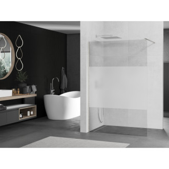 Mexen Kioto Walk-in sprchová stěna 70x200, transp./frost 8, kartáč. nikl 800-070-101-97-35