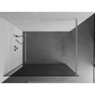 Mexen Kioto Walk-in sprchová stěna 120x200, grafit 8, kartáč. nikl 800-120-101-97-40
