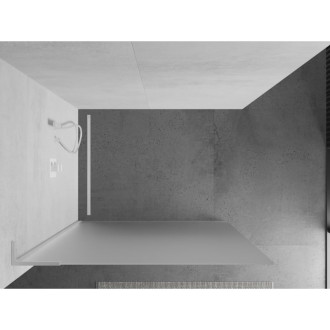 Mexen Kyoto L Walk-in sprchová stěna 90 x 200 cm, mráz, bílá - 800-090-103-20-30