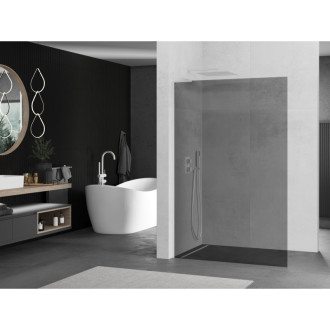 Mexen Kyoto L Walk-in sprchová stěna 100 x 200 cm, grafit, bílá - 800-100-103-20-40