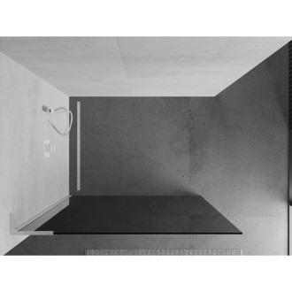 Mexen Kyoto L Walk-in sprchová stěna 100 x 200 cm, grafit, bílá - 800-100-103-20-40