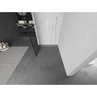 Mexen Kyoto L Walk-in sprchová stěna 90 x 200 cm, černý vzor, bílá - 800-090-103-20-77