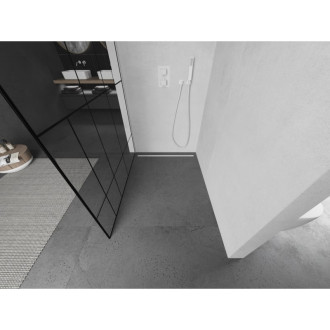 Mexen Kyoto L Walk-in sprchová stěna 110 x 200 cm, černý vzor, bílá - 800-110-103-20-78