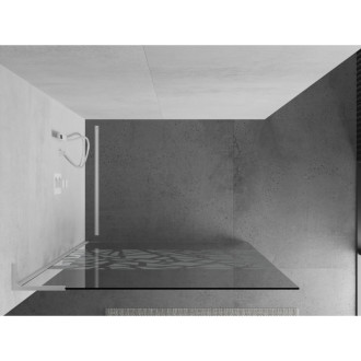 Mexen Kyoto L Walk-in sprchová stěna 70 x 200 cm, bílý vzor, bílá - 800-070-103-20-85