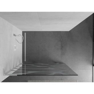 Mexen Kyoto L Walk-in sprchová stěna 70 x 200 cm, bílý vzor, bílá - 800-070-103-20-97