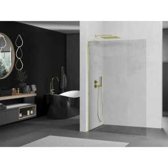 Mexen Kyoto L Walk-in sprchová stěna 95 x 200 cm, transparentní, zlatá - 800-095-103-50-00