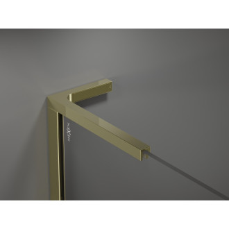 Mexen Kyoto L Walk-in sprchová stěna 80 x 200 cm, bílý vzor, zlatá - 800-080-103-50-97