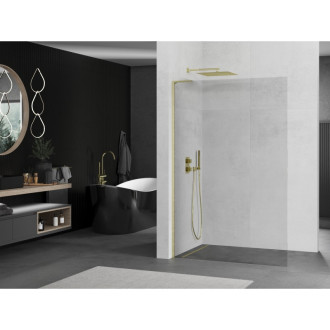 Mexen Kioto L Walk-in sprchová stěna 105x200, transp., broušené zlato 800-105-103-55-00