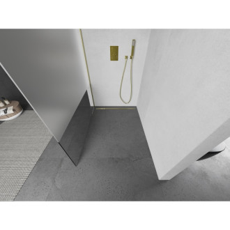 Mexen Kioto L Walk-in sprchová stěna 70x200, transp./mráz broušené zlato 800-070-103-55-35