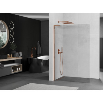 Mexen Kioto L Walk-in sprchová stěna 85x200, transp., růžové zlato 800-085-103-60-00