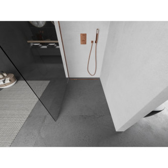 Mexen Kioto L Walk-in sprchová stěna 85x200, transp., růžové zlato 800-085-103-60-00