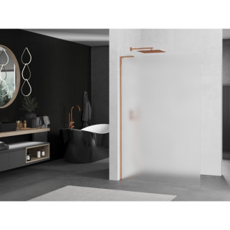 Mexen Kyoto L Walk-in sprchová stěna 80 x 200 cm, mráz, růžové zlato - 800-080-103-60-30