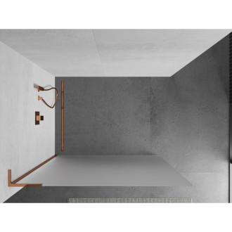 Mexen Kyoto L Walk-in sprchová stěna 80 x 200 cm, mráz, růžové zlato - 800-080-103-60-30