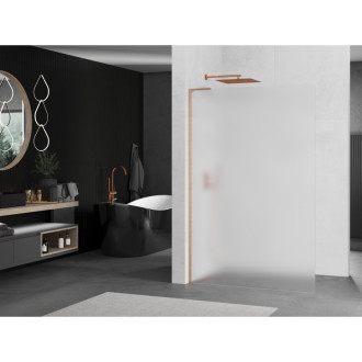 Mexen Kyoto L Walk-in sprchová stěna 80 x 200 cm, mráz, kartáčovaná měď 800-080-103-65-30