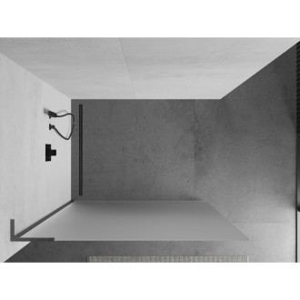 Mexen Kioto L Walk-in sprchová stěna 80x200 cm, mráz, šedá kartáčovaná 800-080-103-66-30