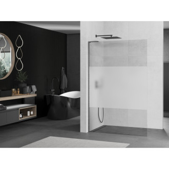 Mexen Kioto L Walk-in sprchová stěna 70x200, transp./mráz, šedá kartáč. 800-070-103-66-35
