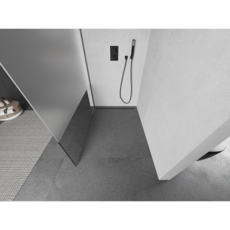 Mexen Kioto L Walk-in sprchová stěna 70x200, transp./mráz, šedá kartáč. 800-070-103-66-35