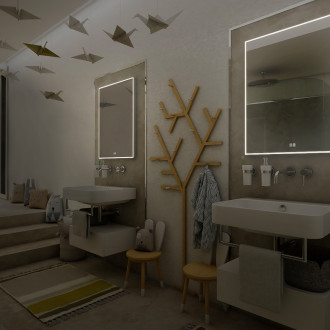 Nimco ZP 13002VX LED zrcadlo 600x800 se dvěma dotykovými senzory