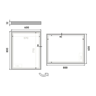 Nimco ZP 13002 LED zrcadlo 600x800
