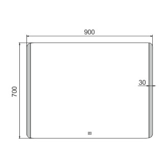 Nimco ZP 17019V LED zrcadlo 900x700 s dotykovým senzorem